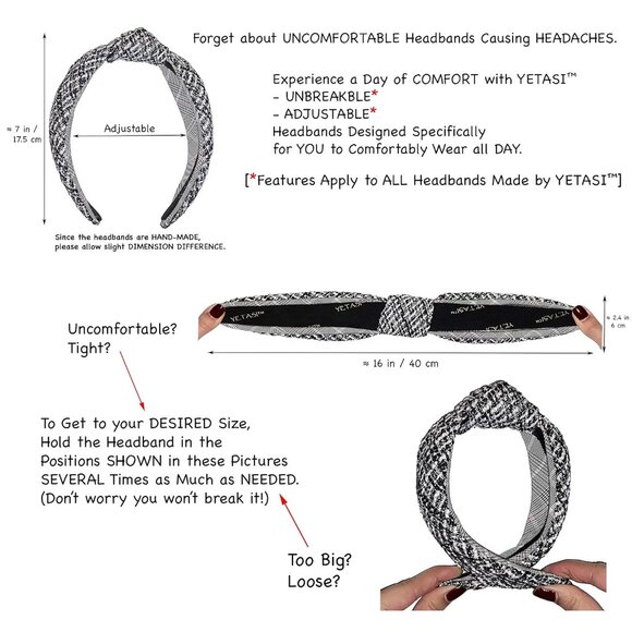 Leather Headbands Faux Leather Pink Knot Hair Accessories for Women - Picture 5 of 7